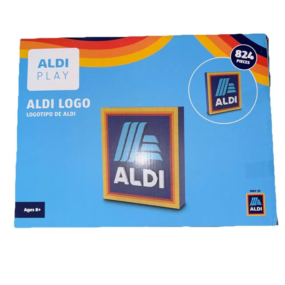 ALDI PLAY Aldi Grocery Store Logo Bricks Building Toy 824 Pieces Compatible *NEW